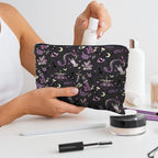 Purple and Black Halloween Makeup Bag, Halloween Gifts for Women, Witchy Makeup Bag, Witchy Gifts for Women, Witch Stuff, Goth Gothic Makeup Bag, Gothic Gifts for Women, snake