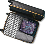 Travel Toiletry Bag for Women & Men Ethnic Purple Paisley Hanging Cosmetic Organizer Portable Waterproof Makeup Case Make Up Bag with Compartments Travel Essentials for Bathroom Shower