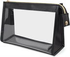 Clear Makup Bag, Clear Cosmetic Bags with Zipper Waterproof Small Travel Cosmetic Case Cute Make Up Pouch Mini Car Essentials for Women Travel Car Organizer