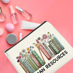 Human Resources Gifts for Women Makeup Bag Thank You Gift for Human Resources HR Cosmetic Bag Zipper Makeup Pouch