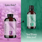 Pure Lavender Essential Oil - Lavender Oil for Hair Skin and Nails Plus Aromatherapy Diffusers Humidifiers Linens and Baths for at Home Spa Self Care - Premium Grade Non-GMO in Glass Bottle (4 Fl Oz)