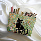 Secret Santa Gifts Black Cat Makeup Bags for Women - Cat Gifts for Women Girls Cats Lovers Sister Coworker, Cats Mom Gifts Cosmetic Bag Travel Organizer Zipper Christmas Birthday Friendship Gift