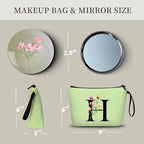 Birthday Inspirational Bridesmaid Proposal Team Small Gifts for Women Mom Aunt Teacher Sister Coworkers Makeup Cosmetic Bag Travel with Mirror Mothers Day Christmas Graduation H