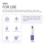 Gentle Exfoliating Face Wash  AHA BHA Cleanser for Oily & Sensitive Skin - Unclogs Pores- Smooths Texture- Soothes Irritation Anti Aging Face Cleanser (4 oz)