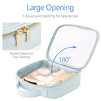PACKISM TSA Approved Toiletry Bag, 3 Pack Clear Makeup Bags with Handle Large Opening, Clear Toiletry Bags Fit Carry-on Travel Essentials, Quart-sized Travel Bags for Toiletries, Multicolor