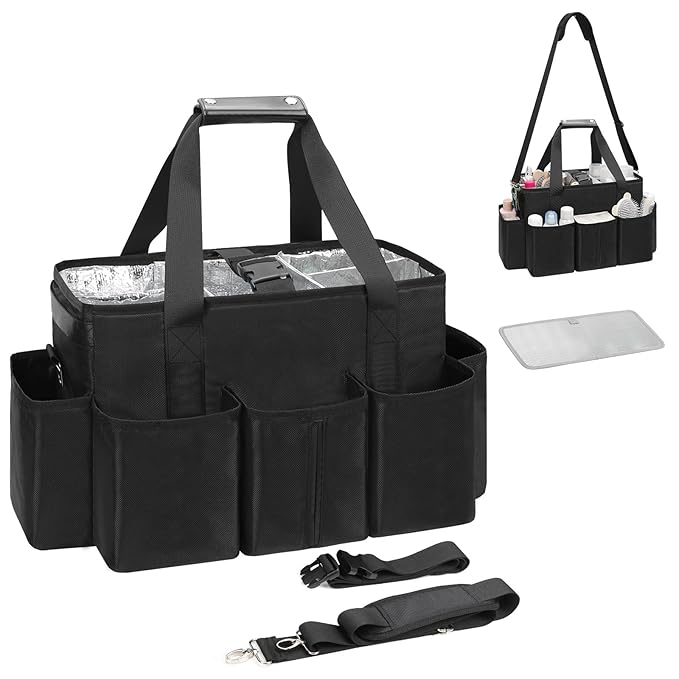 Hairstylist Traveling Bag, Extra Large Hair Tools Travel Bag, Hair Tool Organizer with Adjustable Dividers and Multi Pockets, Professional Makeup Artist Bag, Hairstylist Must Have