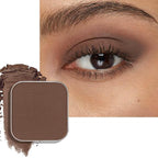 Magnetic Single Matte Eyeshadow with Metal Pan, powder eyeliner smokey eye dark shadow palette, Base Eyeshadow Powder for DIY Empty Magnetic Palette (Chocolate Charm)