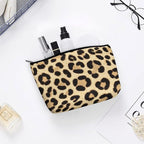 Travel Cosmetic Bag, Large Makeup Case, Toiletry Bag, Personality Fashion Zipper Cosmetic Case Wild Animal Leopard Print