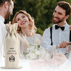 Gifts for First Anniversary for Couple Parents Husband Wife Vow Renewal Gifts One Year Down Forever to Go 1 year Wedding Anniversary Wine Gift Bag