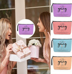 Hanamiya Na 4Pcs Girls Trip Gifts Favors Weekend Makeup Bag Friendship Girls Weekend Gifts Weekender Bags for Women Girl Bestie Cosmetic Bag Zipper Pouch Wedding Bachelorette Party Gift