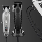 KEMEI Hair Clippers for Men, Professional Clipper and Trimmers Set, Cordless Zero Gap Trimmer for Men with LED Display, 11 Guide Combs