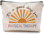 Makeup Bag for Physical Therapists - Appreciation Gift for Women, Cosmetic & Toiletry Bag for Good Days in Therapy