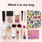 MOLAIGIN Butterfly Beautiful Vintage Butterflies Cosmetic Bag For Women, Travel Makeup Bag, Toiletry Zipper Bag, Large Capacity Aesthetic Cases