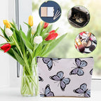 Purple Butterfly Makeup Bag Cosmetic Bag Butterfly Gifts for Women Girls Friend Niece Daughter Butterflies Lovers Gifts Travel Organizer Zipper Pouch Graduation Birthday Friendship Gifts