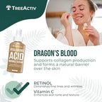 Hyaluronic Acid Wrinkle Serum, Vitamin C Serum for Face with Hyaluronic Acid, Retinol Serum for Face for Skin Elasticity, Fine Lines, and Dark Spots, Wrinkle Serum, 60-Day Supply TreeActiv