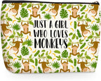 Cute Monkey Print Makeup Bag Monkey Gifts Cosmetic Travel Bag Monkey Accessories Decor Stuff for Animal Monkeys Lovers Women Girls Sister Best Friend Mom Funny Skincare Bags for Christmas Birthday