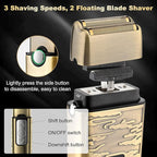 Professional Cordless Barber Clippers for Men - Hair Clippers Zero Gap T-Blade Trimmer Electric Foil Shaver and Nose Hair Trimmer Set, Hair Cutting Grooming Kit Ideal Gift for Men