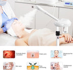 Professional Facial Steamer, Stand Ozone Face Steamer on Wheels, Adjustable Height and Angle,Estheticians Steamer More Steam,Hot Mist Facial Humidifier Atomizer for Spa Beauty, Home Use