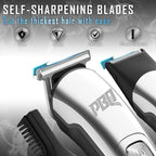 Trimmer for Men Features Waterproof Electric Razor for Your Needs Including Nose, Body, Face and Mustache, Cordless Hair Clippers Shavers for Men Grooming Kit, Silver Color
