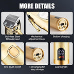RESUXI Hair Clipper for Men T Blade Zero Gapped Nose Hair Trimmer Set,Professional Cordless Barber Clippers Hair Cutting Machine Haircut Grooming Kit,Gold