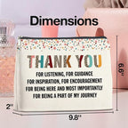 Thank You Gifts for Women Makeup Bag, Appreciation Gifts for Boss Coworkers Teacher Friends, Thank You for Being Part of My Journey Cosmetic Bag Zipper Makeup Pouch