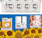 4PCS Girls Trip Makeup Bag - Weekend Gifts, Summer Cosmetic Toiletry Bag, Zipper Pouch Weekender Bags for Women, Female, Bride, Friendship, Bachelorette Party, Birthday
