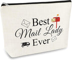 Mail Carrier Gifts Makeup Bag for Women Postal Worker Thank You Appreciation Gifts Cosmetic Bag Pouch Birthday Christmas Gift for Mail Carrier Lady Retirement Gift