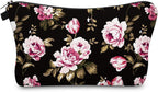 Cute Travel Makeup Bag Cosmetic Bag Small Pouch Gift for Women (Flowers)