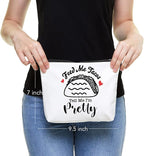 Funny Makeup Bag Gift for Women Best Friends Sister Taco Lover | Cute Taco Makeup Zipper Pouch Bag Cosmetic Travel Accessories Bag Toiletry Case Gifts for Birthday Christmas