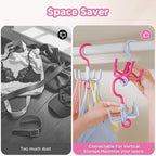 OUTXE 2-Pack Organizer Hooks for Bogg Bag Accessories, Multifunctional Stackable Storage ABS Hanger Hooks for X Large Medium Baby Bog Bag, Universal Rubber Tote Beach Bag Accessories