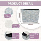Beach Makeup Bag, Beach Gifts for Women, Blue Sea Shell Preppy Beach Cosmetic Bags Zipper Pouch, Beach Gifts for Women Friends, Beach Lovers Gifts, Blue Makeup Pouch Zipper Bag