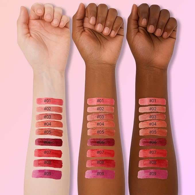 Erinde Lips Staining Lip Oil, Glossy Lip Stain, Long-Lasting Lightweight Lip Staining Oil, Moisturizing Plumping Hydrating Glossy Lip Tint, Vegan & Cruelty-Free, 05