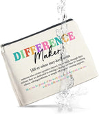 Difference Maker Gifts Makeup Bag Leaving Retirement New Job Going Away Gifts, Thank You Gifts Difference Maker Definition Cosmetic Bag Zipper Makeup Pouch