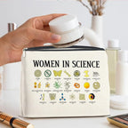 Makeup Bag Gifts for Science Teachers Science Lovers Woman in Science Cosmetic Bag Zipper Makeup Pouch