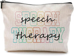Makeup Bag for Women - Speech Therapist & SLP Gifts, Cosmetic Bag for Purse