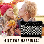 Goth Spooky Gifts for Women, Gothic Horror Skeleton Black Makeup Bag Cosmetic Pouch