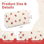 SOIDRAM Makeup Bag Preppy Cosmetic Bag Bulk Makeup Pouch Personalize Travel Toiletry Bag Organizer Cute DIY Makeup Brushes Storage Bag for Women