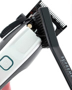 Supreme Trimmer Recharge Clipper - Professional Hair Clipper with 2 Removable Batteries, Brushless Motor, Smart Charge Stand, USB-C Charge & DLC Blades Barbers | STC779