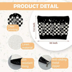 Goth Spooky Gifts for Women, Gothic Horror Skeleton Black Makeup Bag Cosmetic Pouch