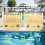 5 Pack Professional Detachable Replacement Blades Set,Compatible with Andis AGC,BDC,BGC,MBG Series/Oster Classic 76/Star-Teq/Power-Teq/A5 Clipper Cut Length（1/16-1/8inch) Golden