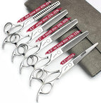 SHARONDS 6.5 Inch Stainless Steel Professional Barber Scissors Hair Thinning Scissors Hairdresser or Home Hairdresser Variant/Hybrid Scissors (6.5 inch-5pc)