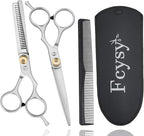 Hair Scissors Hair Cutting Shears Set, Fcysy Haircut Thinning Shears Kit, Salon Barber Haircutting Scissors Hairdresser Blending Shears Hair Trimming Tools for Men Women Dog