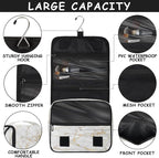 Travel Toiletry Bag for Women & Men Abstract Rose Gold Marble Hanging Cosmetic Organizer Portable Waterproof Makeup Case Make Up Bag with Compartments Travel Essentials for Bathroom Shower
