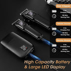 Professional Hair Clipper for Men, 3 in 1 Hair Clipper Beard Trimmer and Electric Foil Shaver Set with LED Display, Cordless Grooming Kit for Home, Travel, Barber, Ideal Gift for Him