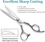 JASON Professional Hair Scissors Sword Blade Barber Scissor 6.0" Razor Edge Hair Cutting Shears Japanese Stainless Steel for Salon Home Kid Men Women