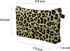Cute Travel Makeup Bag Cosmetic Bag Small Pouch Gift for Women (Leopard Print)
