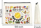 Softball Makeup Bag for Girls - Cool Team Gifts for Coach, Players, Fans - Cosmetic Travel Bag Pouch for Purse