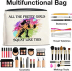 Softball Catcher Makeup Bag - Gifts for Girls and Women - All the Pretty Girls Squat Like This - Cosmetic Zipper Pouch