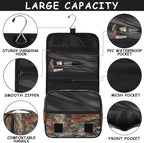Travel Toiletry Bag for Women & Men Forest Tree Leaves Hanging Cosmetic Organizer Portable Waterproof Makeup Case Make Up Bag with Compartments Travel Essentials for Bathroom Shower