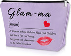Sazuwu Grandma Makeup Bag Purple Gifts for New Grandma Grandmother Grandma to Be Cosmetic Bag Mothers Day Birthday Travel Pouch